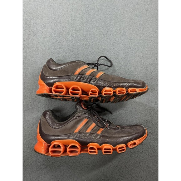 Adidas Running Shoes Mens Size 12 Brown Orange Leather Sneakers‎ 116355 main image 6